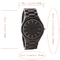 Portable Bamboo Wrist Watch , Black Walnut Wood Quartz Movement Watch Handcrafted